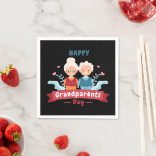 Happy Grandparents Day Holiday Napkins