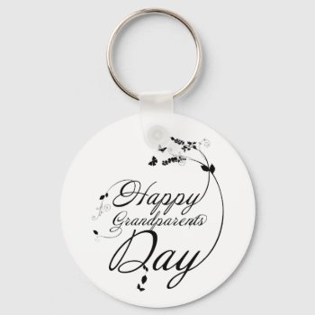 Happy Grandparents Day Keychain by KeyholeDesign at Zazzle