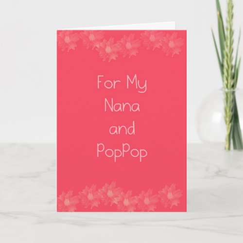 Happy Grandparents Day Nana  Pop Card