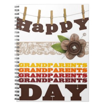 Happy Grandparents Day Notebook by KeyholeDesign at Zazzle