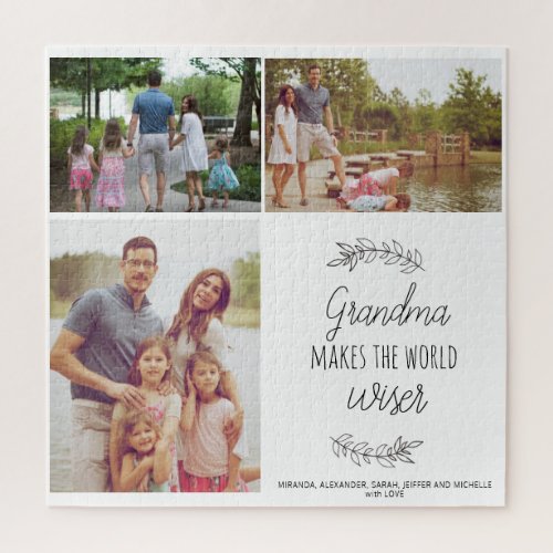 Happy grandparents day photo collage for grandma jigsaw puzzle