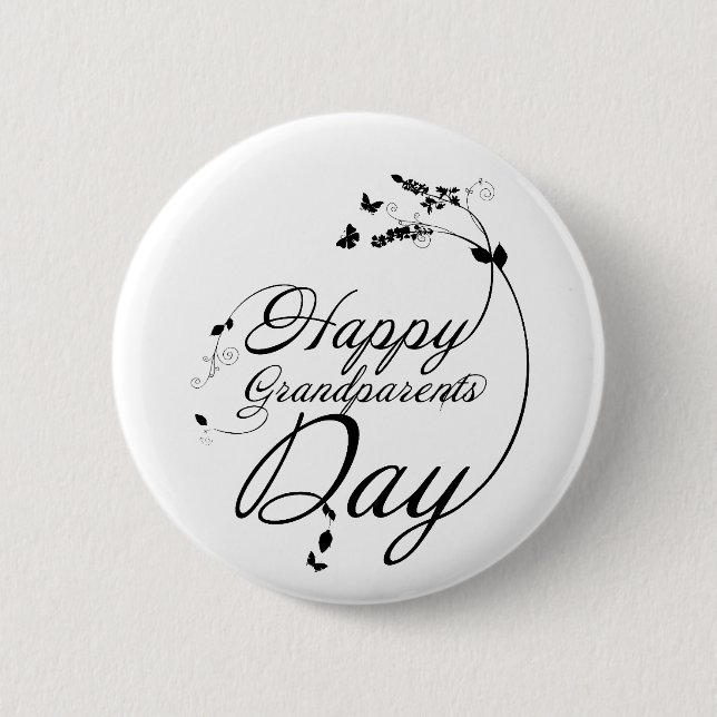 Happy grandparents day pinback button (Front)