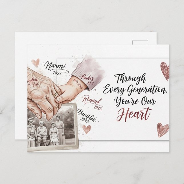 Happy grandparents day postcard (Front/Back)