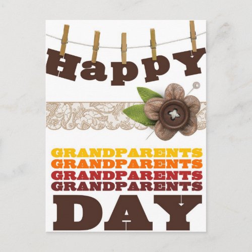 Happy grandparents day postcard