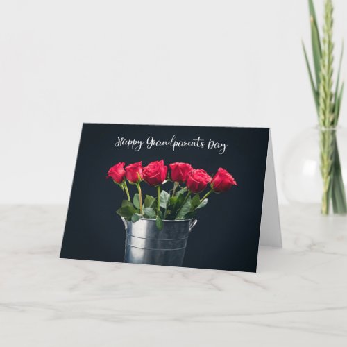 Happy Grandparents Day Red Roses Card