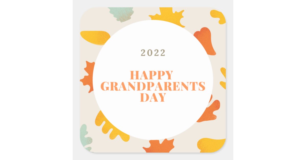 Happy Grandparents Day Square Stickers Zazzle