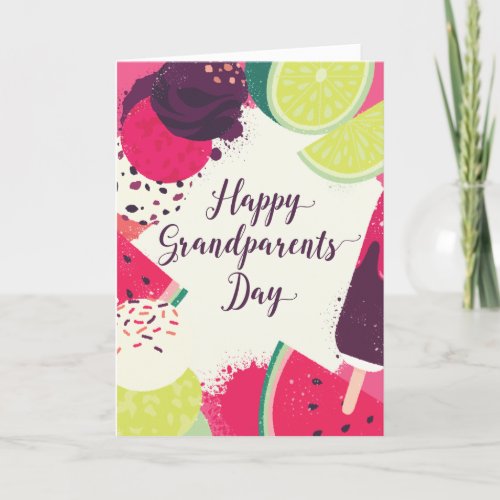 Happy Grandparents Day Sweet Fruit and Treats Card