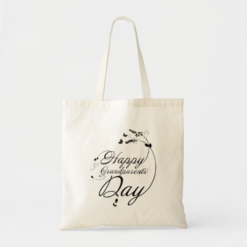 Happy grandparents day tote bag