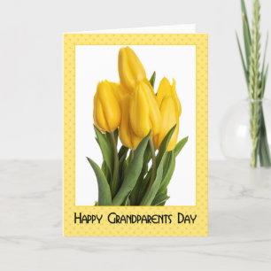 Happy Grandparents Day Yellow Tulips Holiday Card