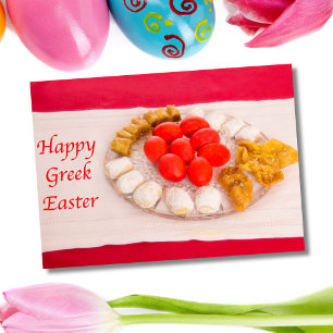 Happy Greek Easter With Greek Cookies Card