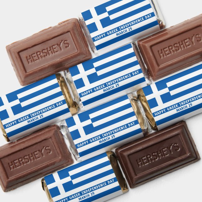 Happy Greek Independence Day Greek Flag Hershey's Miniatures (Assorted)
