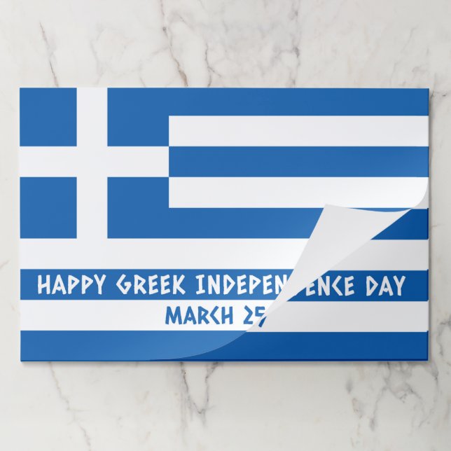 Happy Greek Independence Day Greek Flag Paper Pad (Folded)