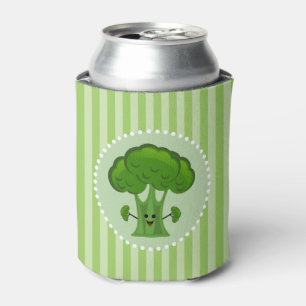 Happy Green Broccoli Can Cooler