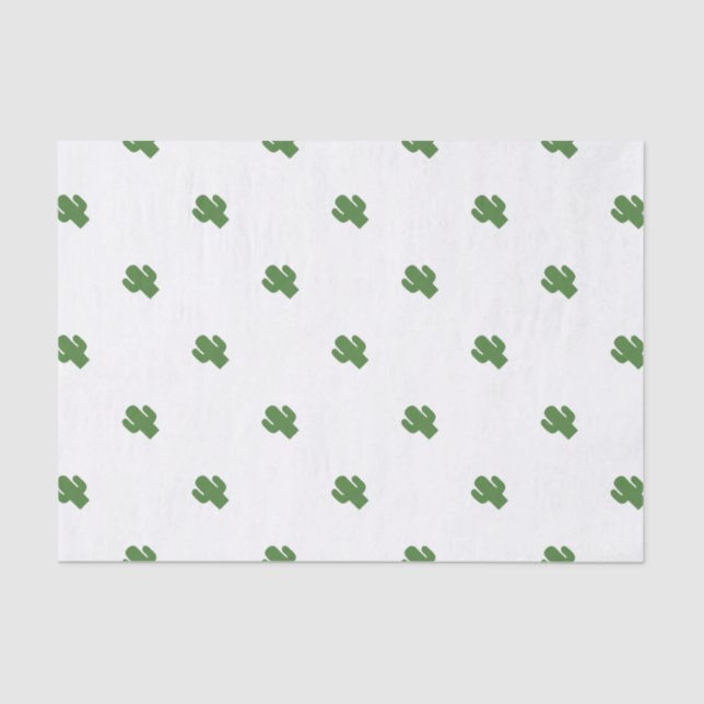 Happy green cactus in pink summer tissue paper (Front)