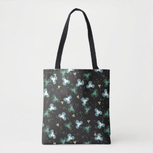 Happy Green Clover Leaves Art Pattern IV Tote Bag
