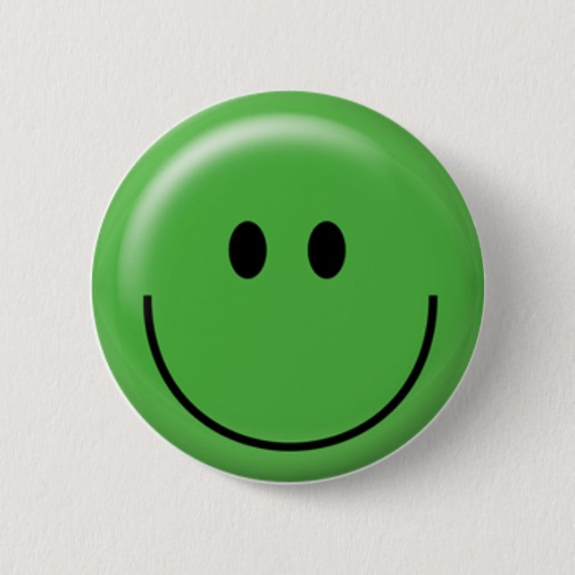 Happy green face button (Front)