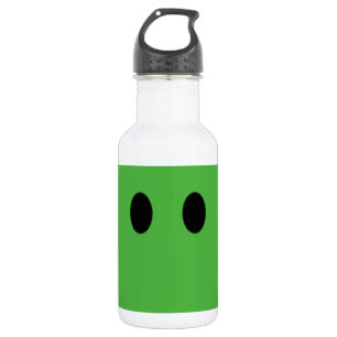 Happy green face stainless steel water bottle
