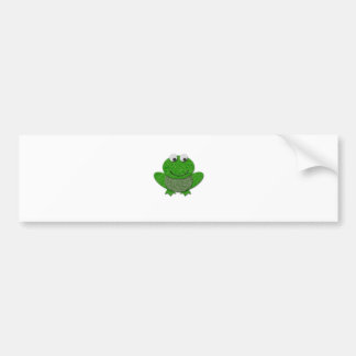 Happy Green Frog Bumper Sticker