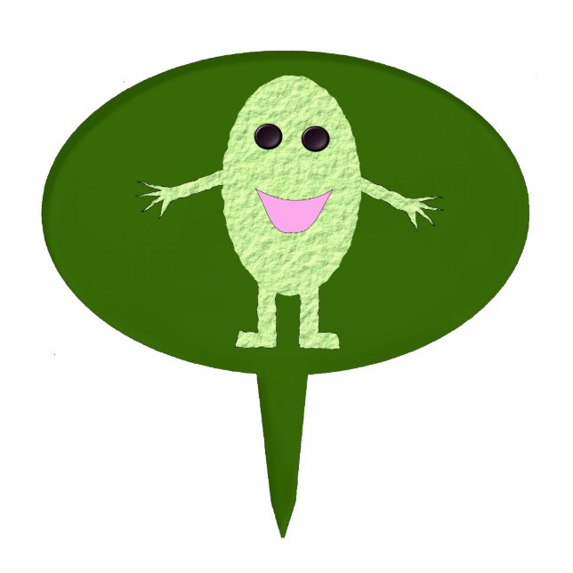 Happy Green Grape Cake Pick (Front)