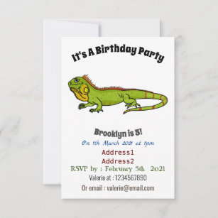 PERSONALISED IGUANA LIZARD REPTILE BIRTHDAY or ANY OCCASION CARD Illus Insert