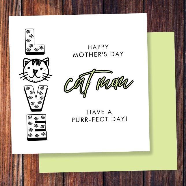 Happy Green Mother's Day From The Cat Purrfect Card (Creator Uploaded)