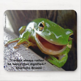 Happy Green Treefrog Mousepad