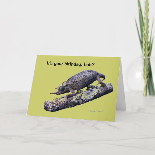 Happy greeting card in green