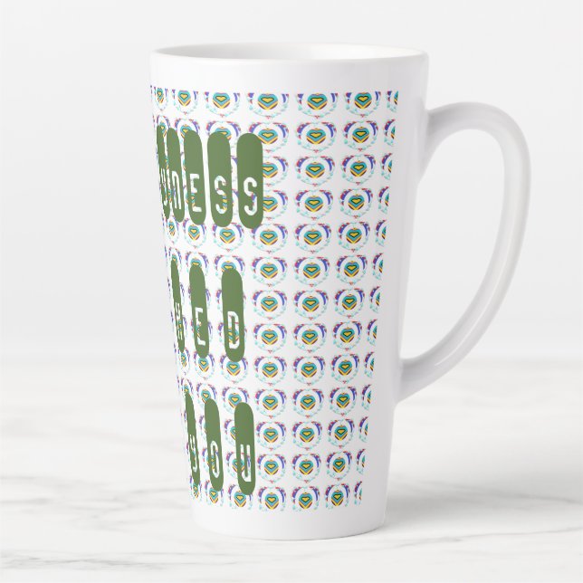 Happy greetings for you theme happyness latte mug (Right)