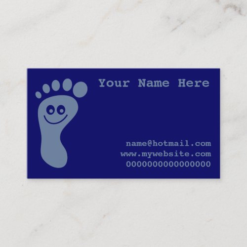 Happy Grey Foot Business Card Template