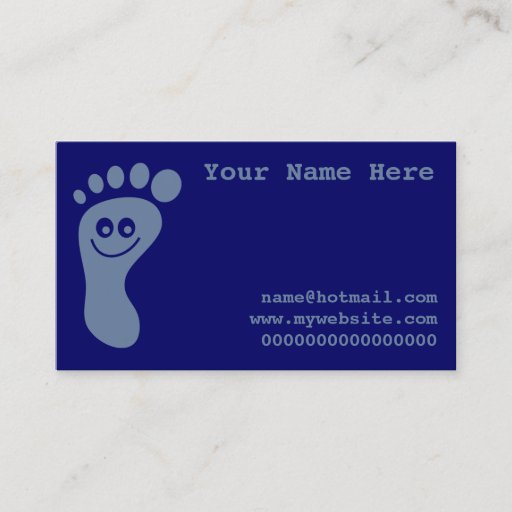 Customizable Happy Grey Foot Business Card Template