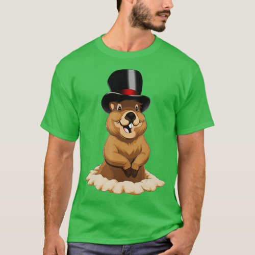 Happy Ground Hog DayGift Hat  T_Shirt