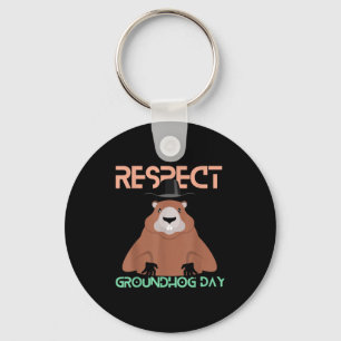 Happy Groundhog Day 2023 Lovers Costume Funny Grou Keychain