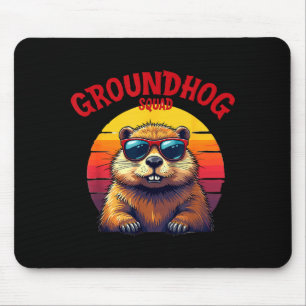 Happy Groundhog Day 2025 Funny Groundhog Squad _2 Mouse Pad