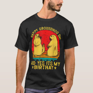 Happy Groundhog Day 2025 Funny Retro Marmot Lover T-Shirt