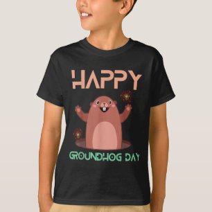 Happy Groundhog Day 2025 Lovers Costume Funny Grou T-Shirt