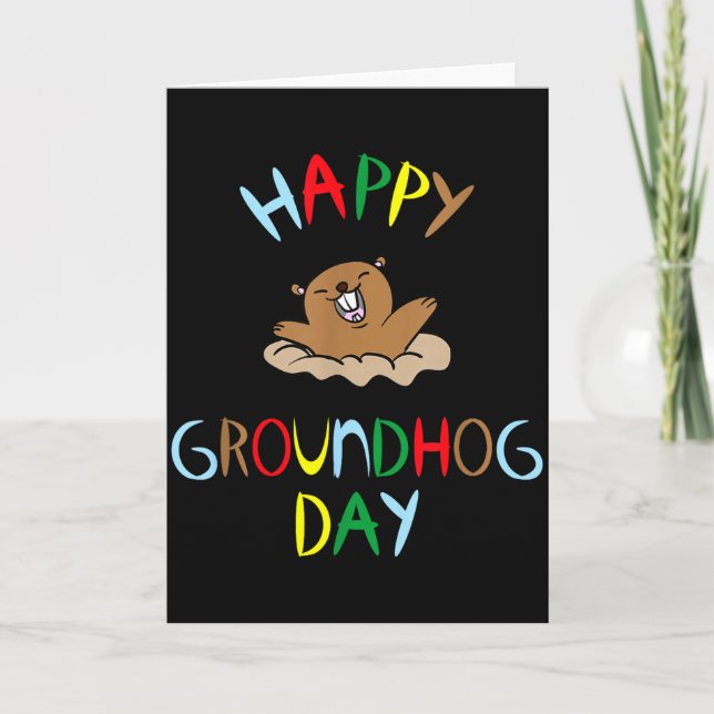 Happy Groundhog Day 2026  Card (Front)