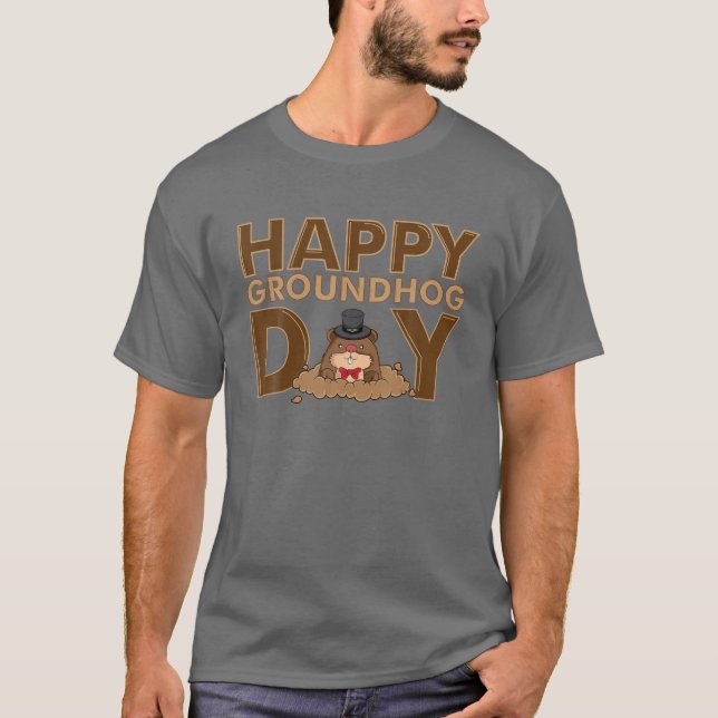Happy Groundhog Day 2Nd February Celebration Gift T-Shirt (Front)