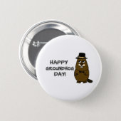 Happy Groundhog Day! Button (Front & Back)