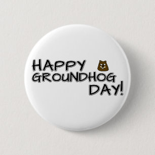 Happy Groundhog Day! Button