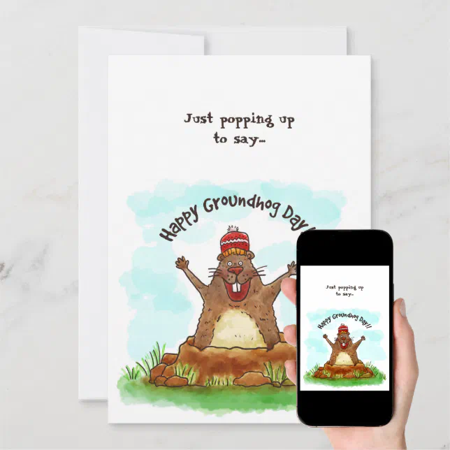 Happy Groundhog Day Card | Zazzle