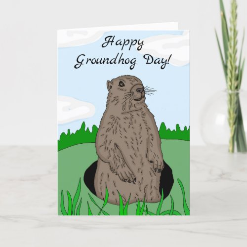 Happy Groundhog Day  Card