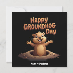 Happy Groundhog Day Celebrate with Humor, Fun Invitation