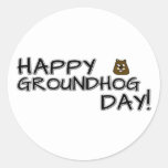 Happy Groundhog Day! Classic Round Sticker