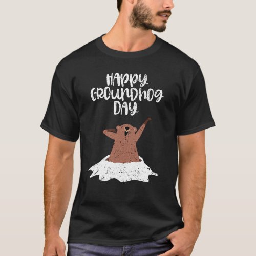 Happy Groundhog Day Cute Winter Celebration Gift T_Shirt