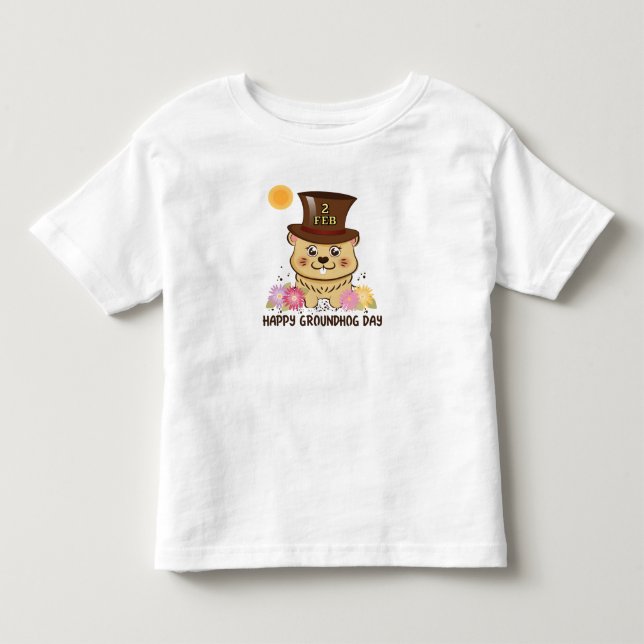 HAPPY GROUNDHOG DAY FEB 2 KIDS TODDLER T-SHIRT (Front)