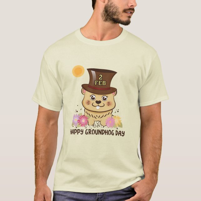 HAPPY GROUNDHOG DAY FEB 2 MEN'S T-SHIRT (Front)