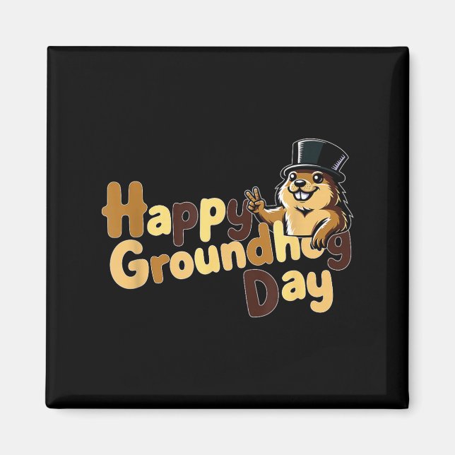 Happy Groundhog Day February 2nd Phils Weather Pre Magnet (Front)