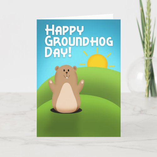 Happy Groundhog Day For Anyone Holiday Card