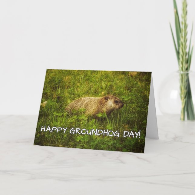 Happy Groundhog Day! greeting card (Front)