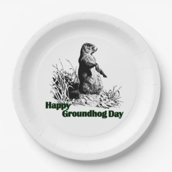 Happy Groundhog Day Groundhog Day Party Paper Plat Paper Plates by ZazzleHolidays at Zazzle